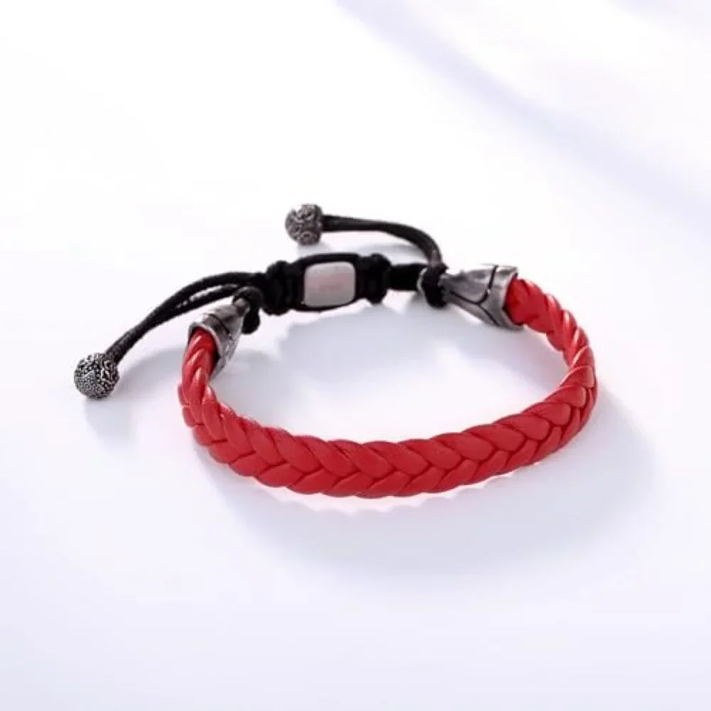Adjustable Braided Leather Bracelet Minimal Classic Mens Jewelry Wristband - Picture 6 of 7